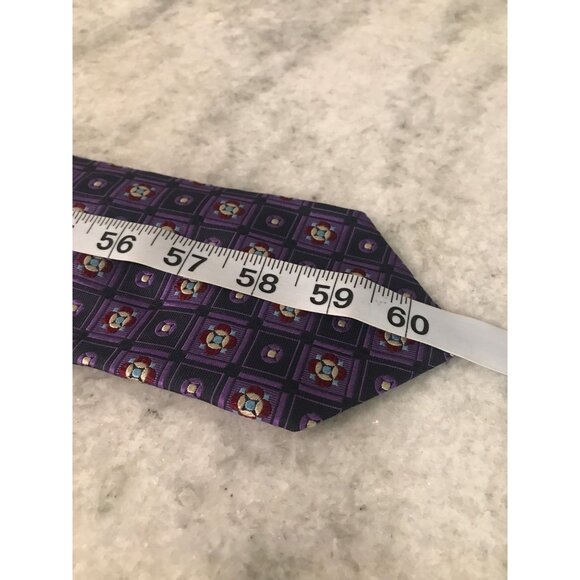 Robert Talbott Silk Tie Mens Purple Made in USA Best of Class Paul Simon Classic - Picture 7 of 8